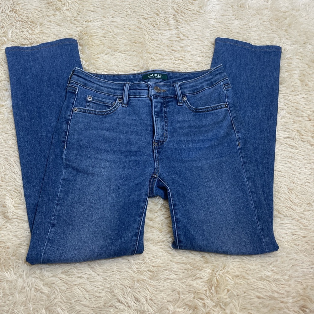 Ralph Lauren Women's Blue Jeans Mid rise Straight size 2